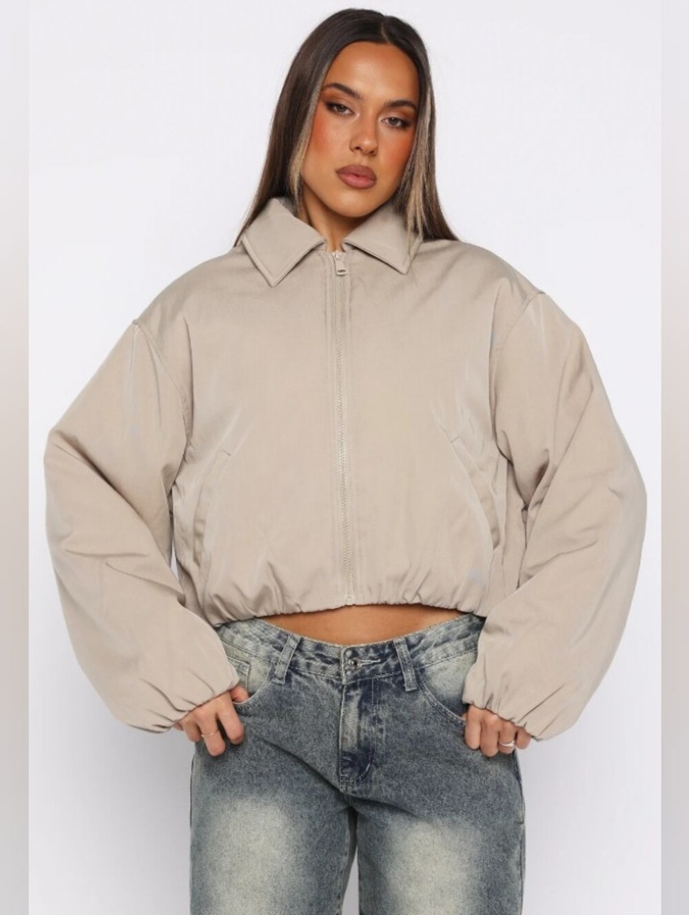 White Fox Back To Friends Cropped Jacket